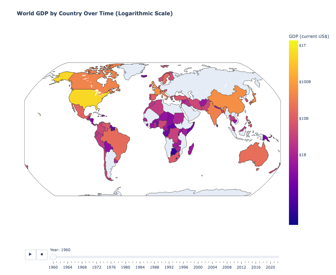 Animated World Map of GDP