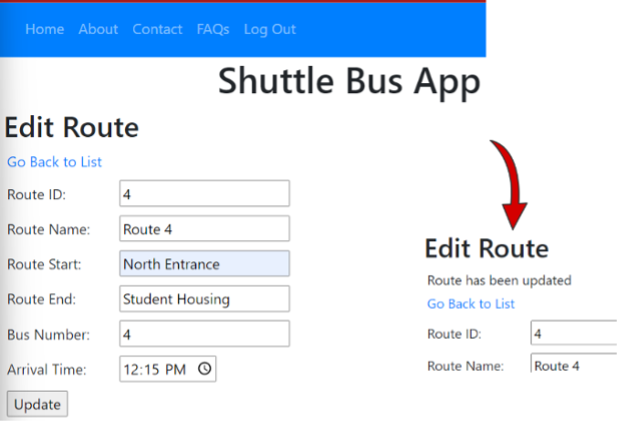 Admin Dashboard for Route Management